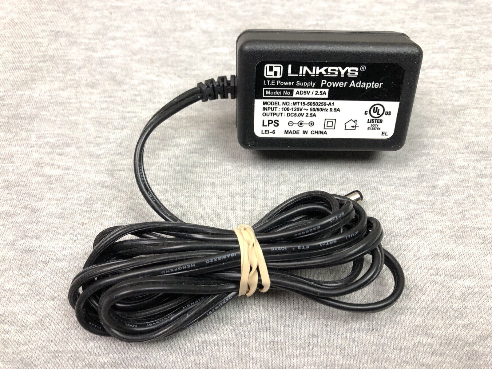 Linksys AD5V AC Adapter Output DC 5V 2.5A Power Supply Brand: Linksys Type: AC/DC Adapter UPC: Does not apply Outpu - Click Image to Close